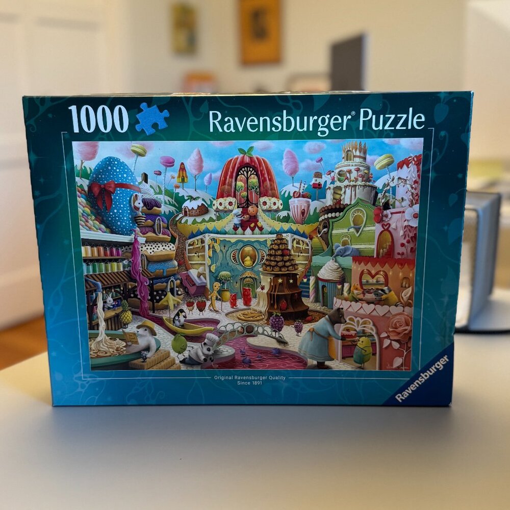 Ravensburger Puzzle “Sweet Street” 1000 Piece Jigsaw Puzzle–COMPLETE!